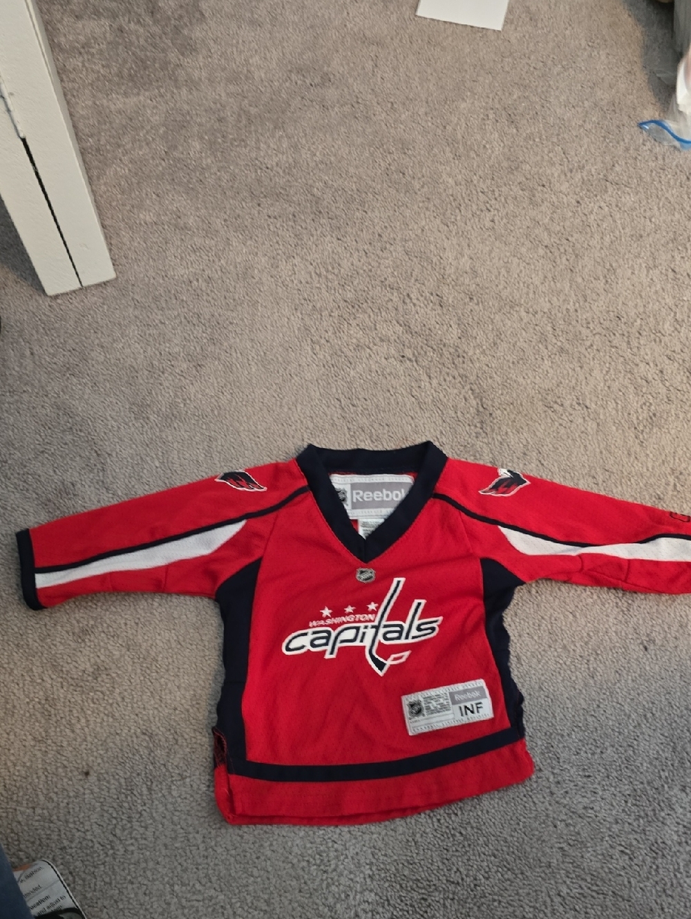 Reebok Kids Washington Capitals Red and Navy Hockey Jersey